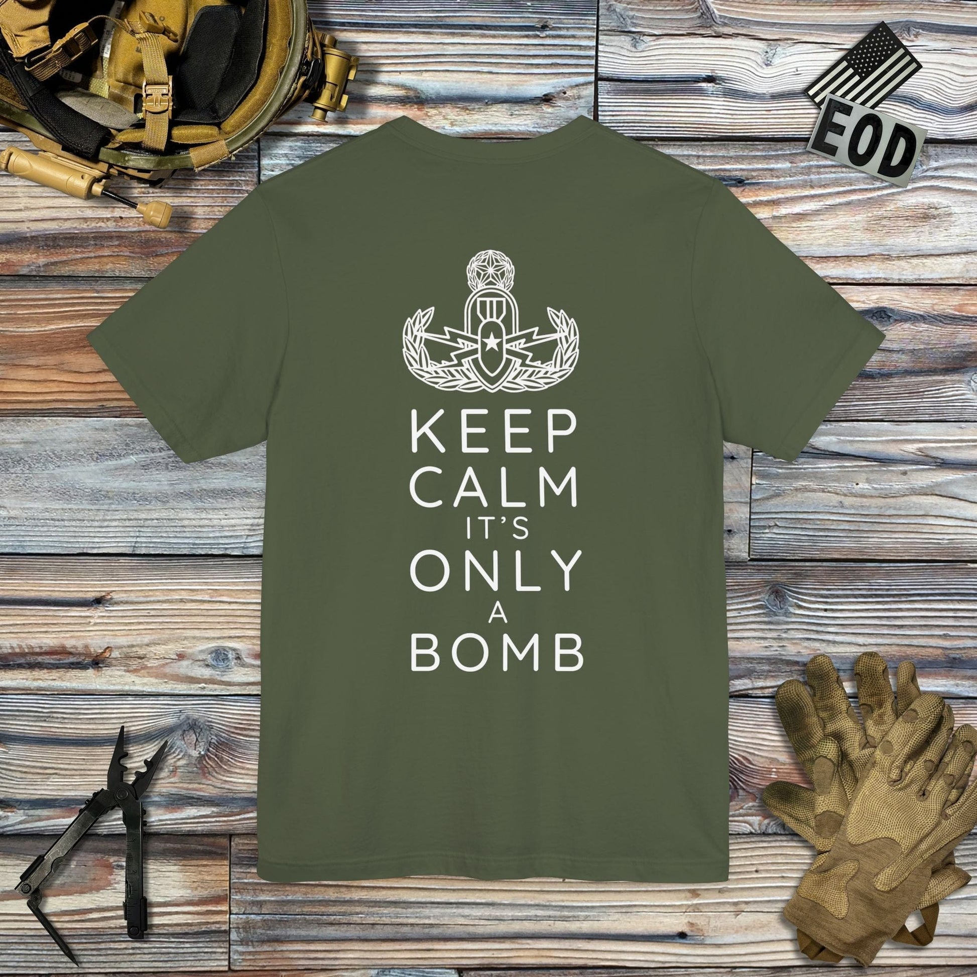 K-Factor Supply Co Keep Calm (Back Print) T-Shirt