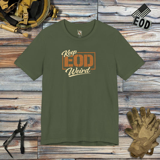K-Factor Supply Co Keep EOD Weird T-Shirt Military Green / S