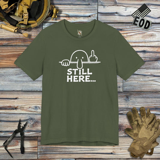 K-Factor Supply Co Kilroy - Still Here T-Shirt Military Green / S