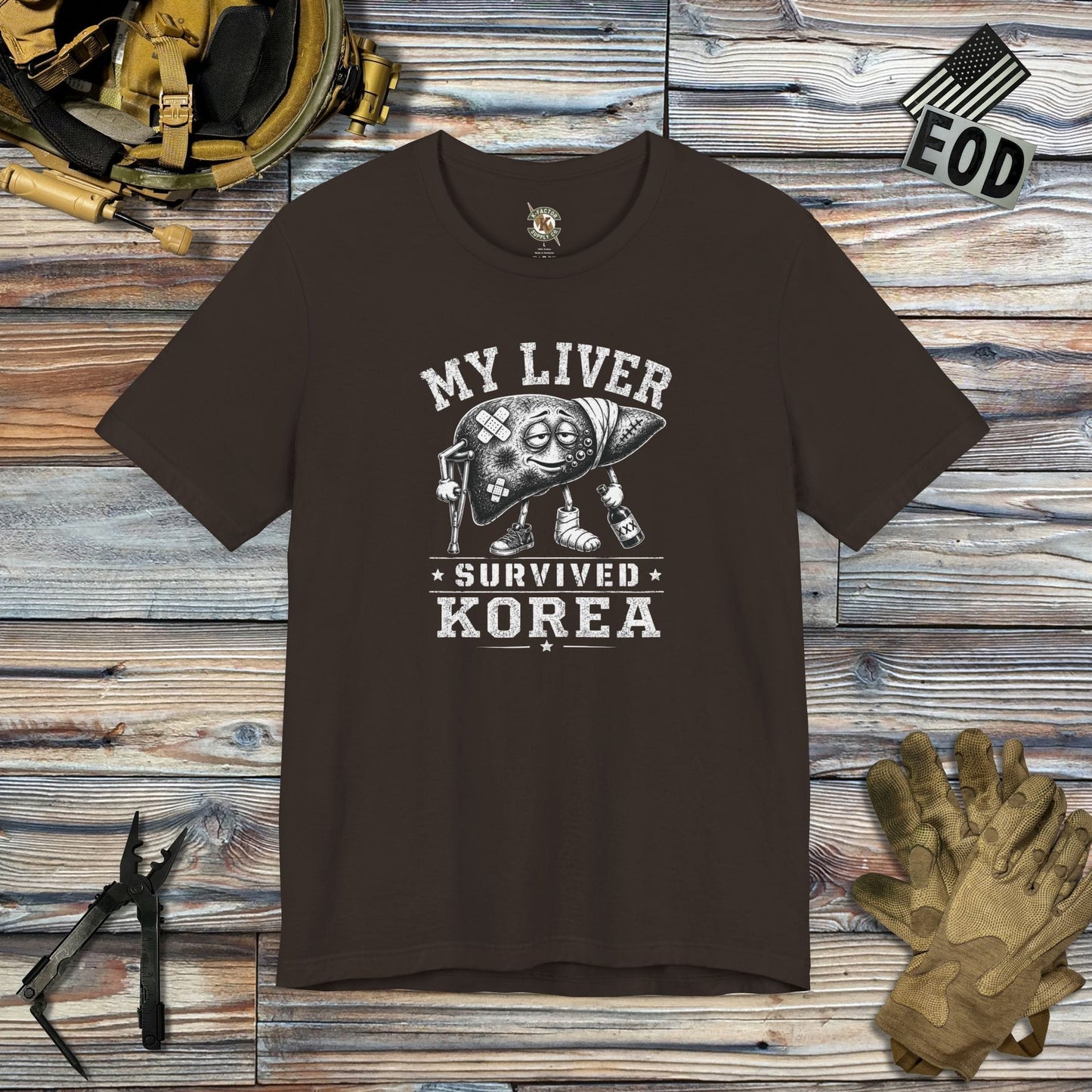 K-Factor Supply Co Korean Liver T-Shirt Brown / S
