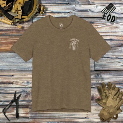 K-Factor Supply Co Leave No Trace (Back Print) T-Shirt Heather Olive / S