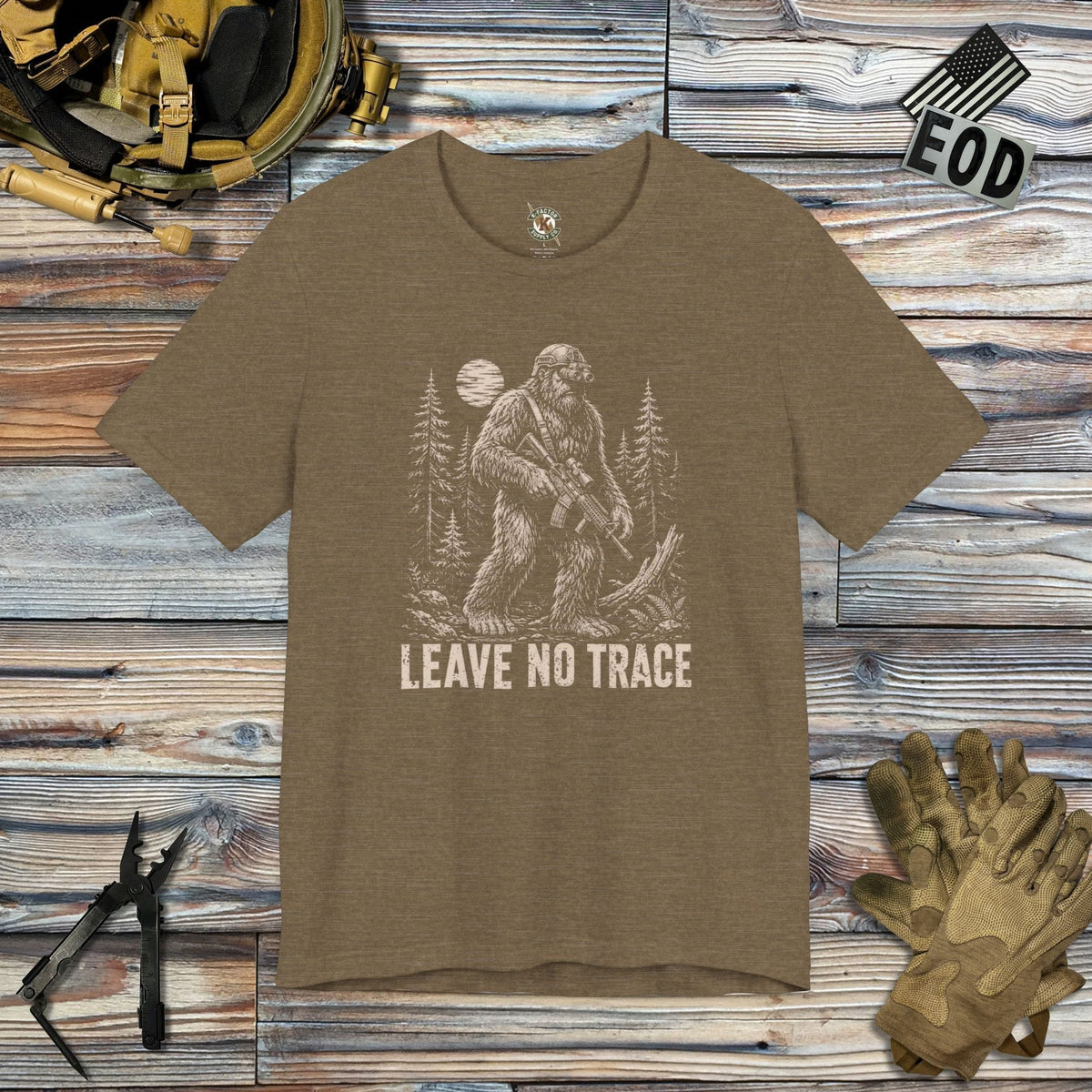 K-Factor Supply Co Leave No Trace T-Shirt Heather Olive / S