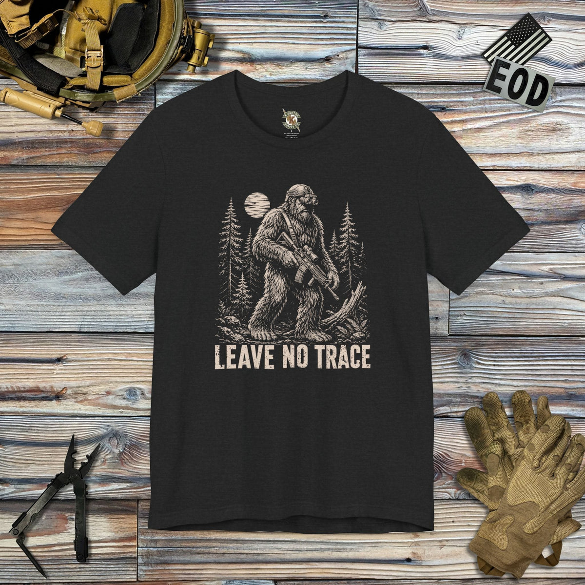 K-Factor Supply Co Leave No Trace T-Shirt Solid Black Blend / S