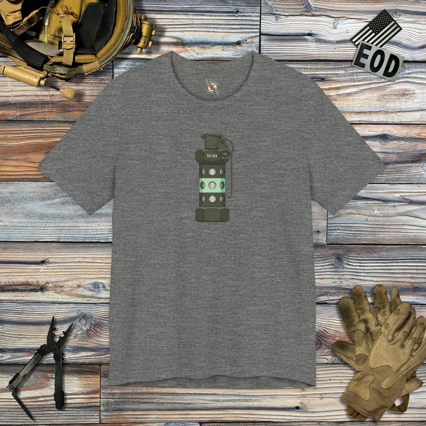 K-Factor Supply Co M-84 Flashbang T-Shirt Deep Heather / M