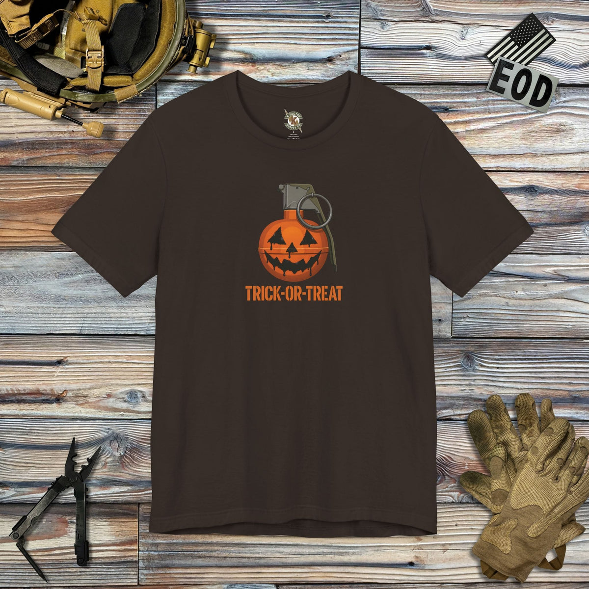 K-Factor Supply Co M67 Trick-or-Treat T-Shirt Brown / S