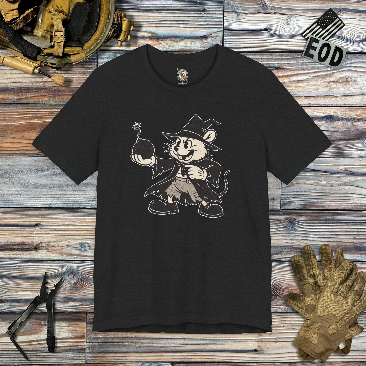 K-Factor Supply Co Mad Rodent T-Shirt Solid Black Blend / S