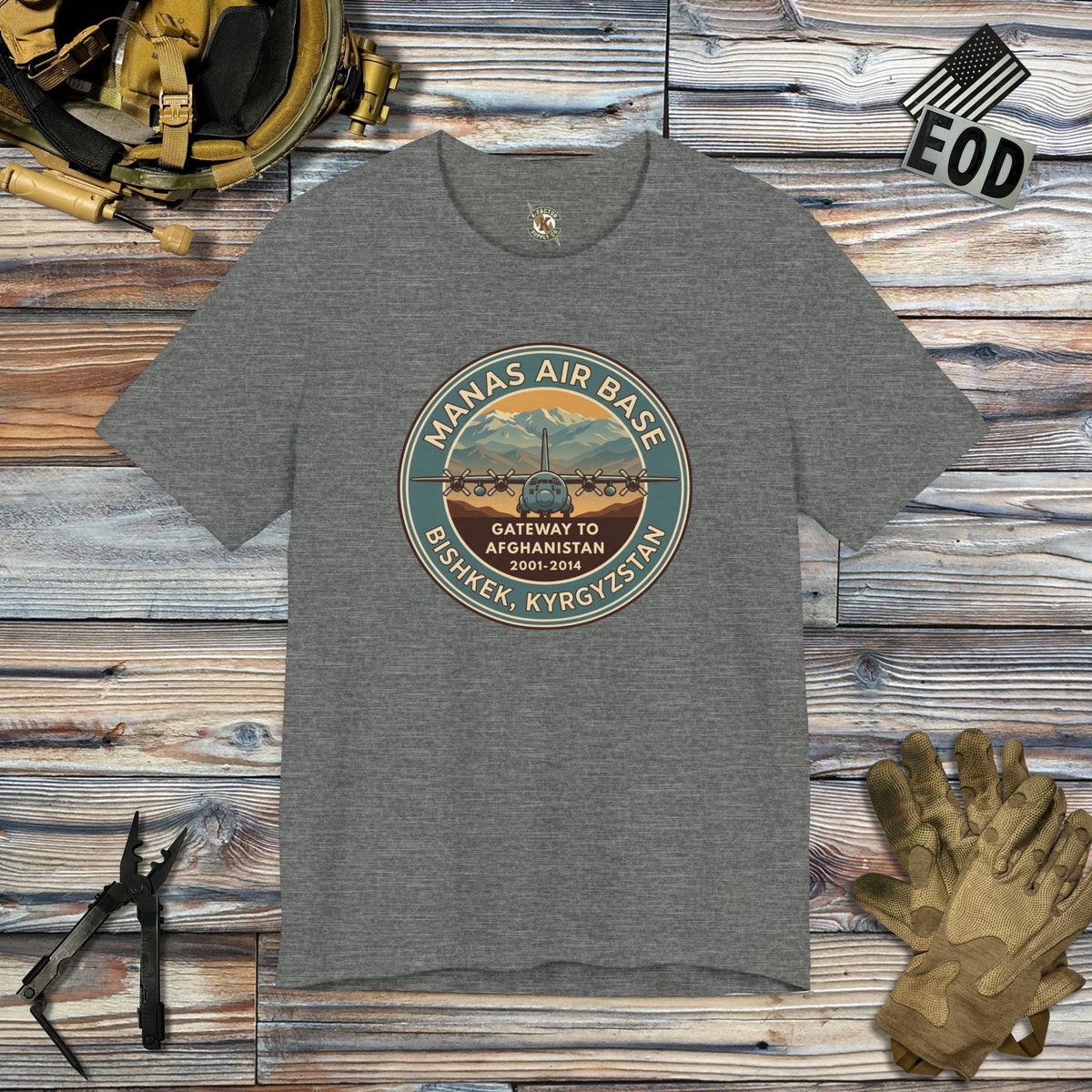 K-Factor Supply Co Manas AB Icon Mk 4 T-Shirt Deep Heather / M