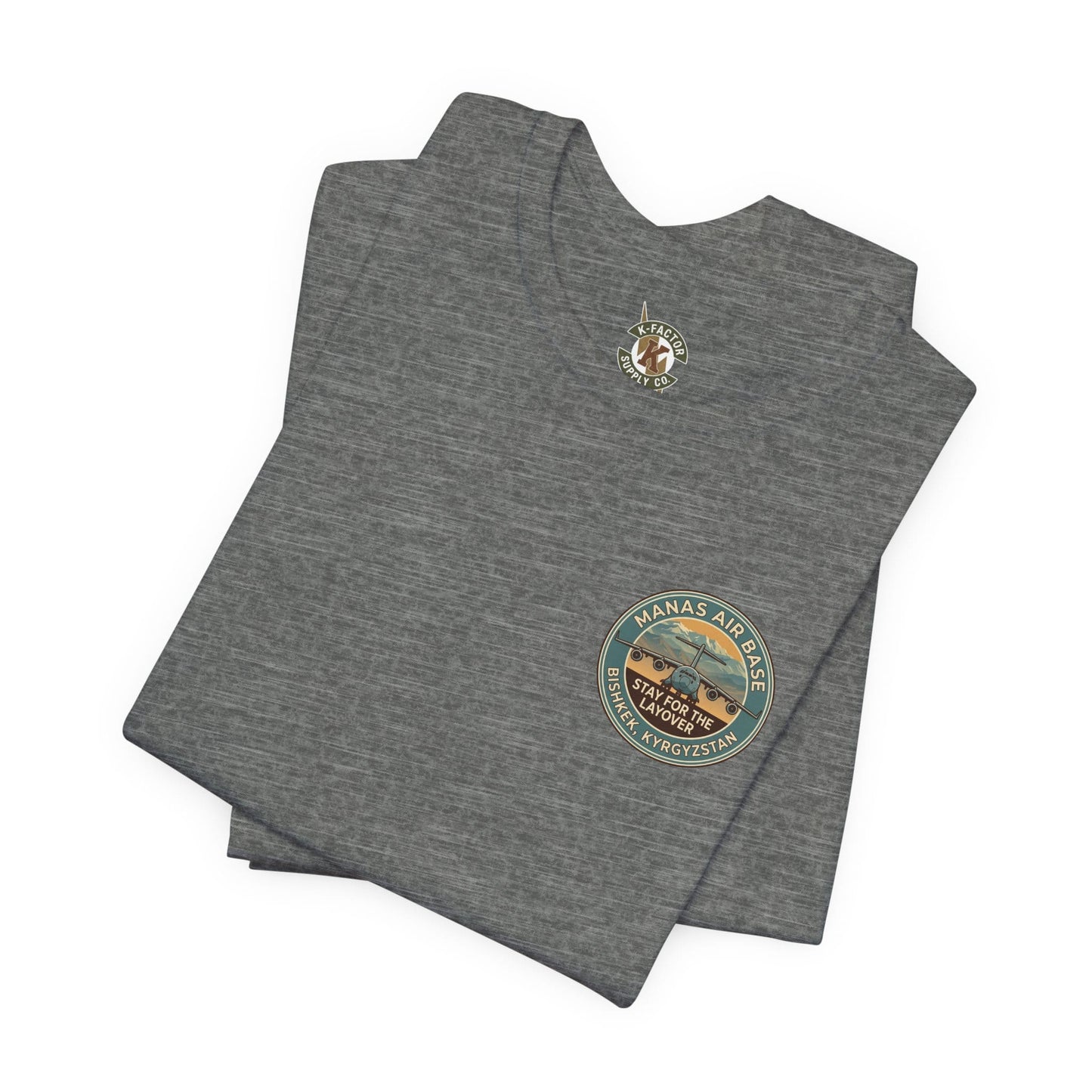 K-Factor Supply Co Manas Layover (Back Print) T-Shirt