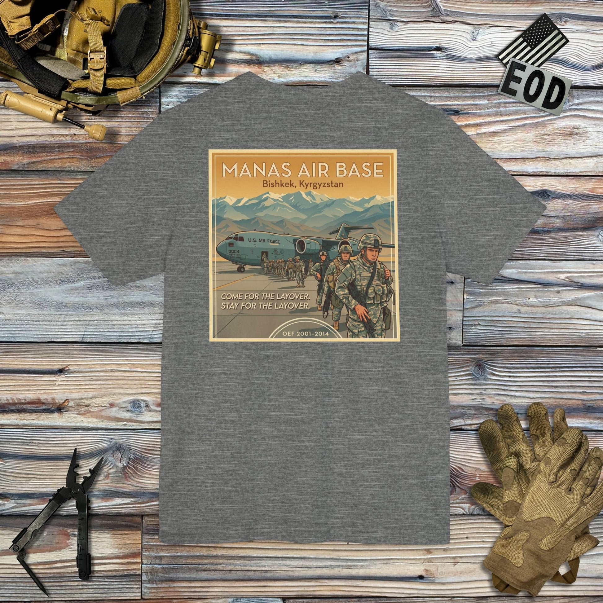 K-Factor Supply Co Manas Layover (Back Print) T-Shirt