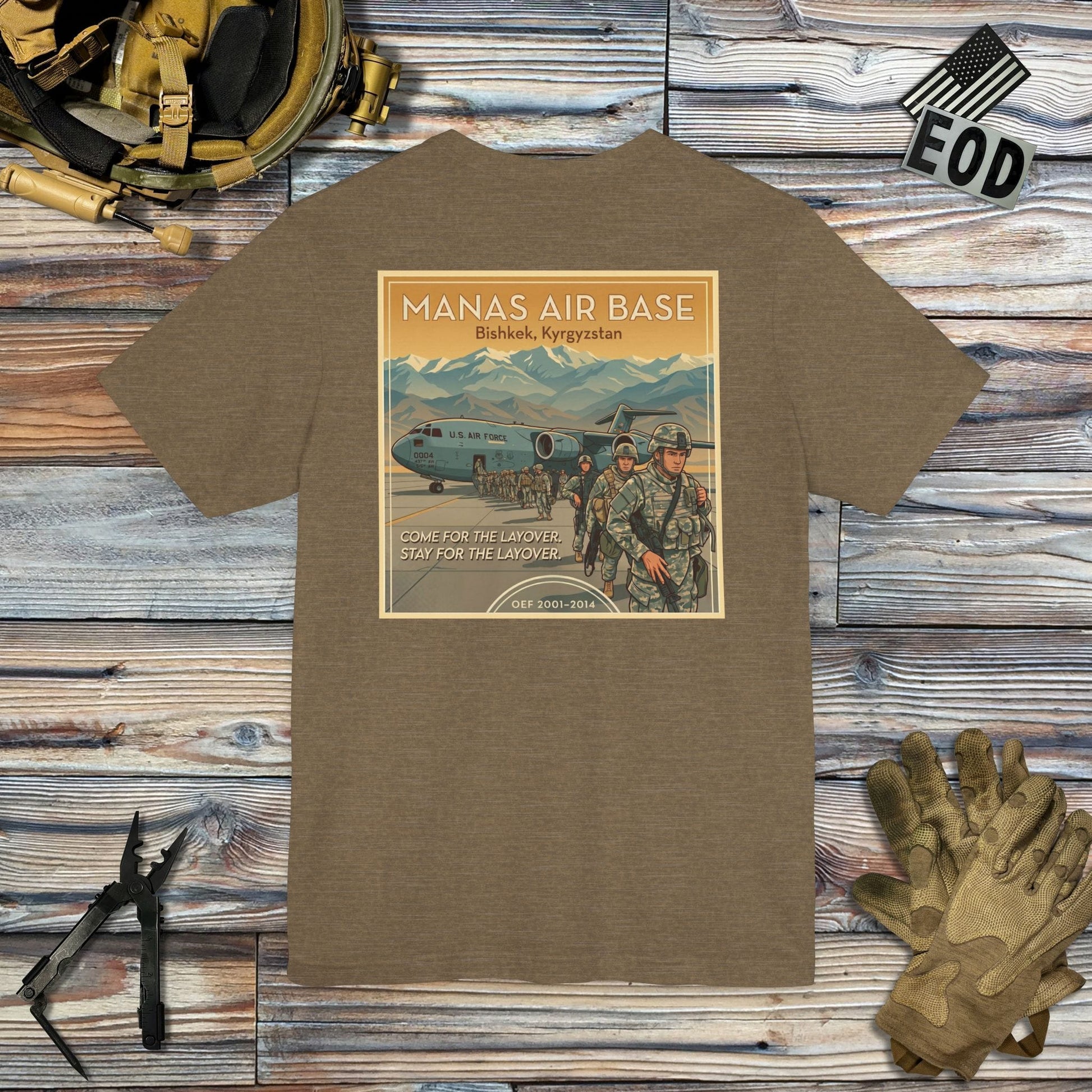 K-Factor Supply Co Manas Layover (Back Print) T-Shirt