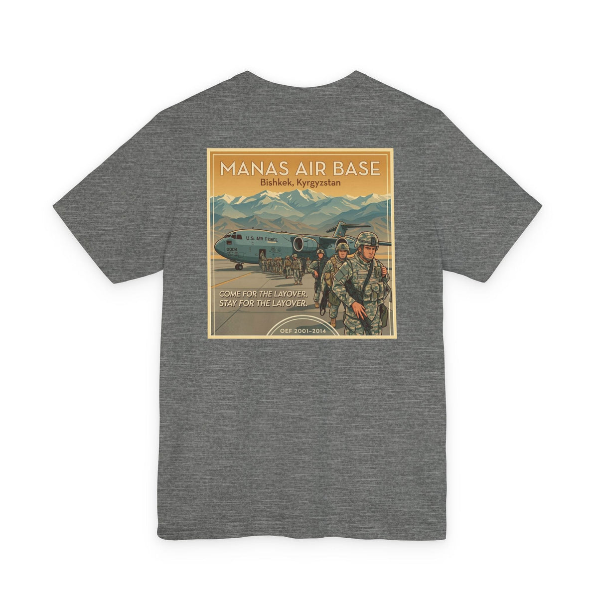 K-Factor Supply Co Manas Layover (Back Print) T-Shirt