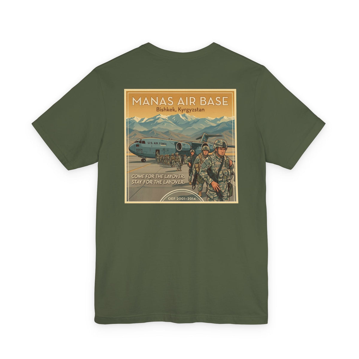 K-Factor Supply Co Manas Layover (Back Print) T-Shirt