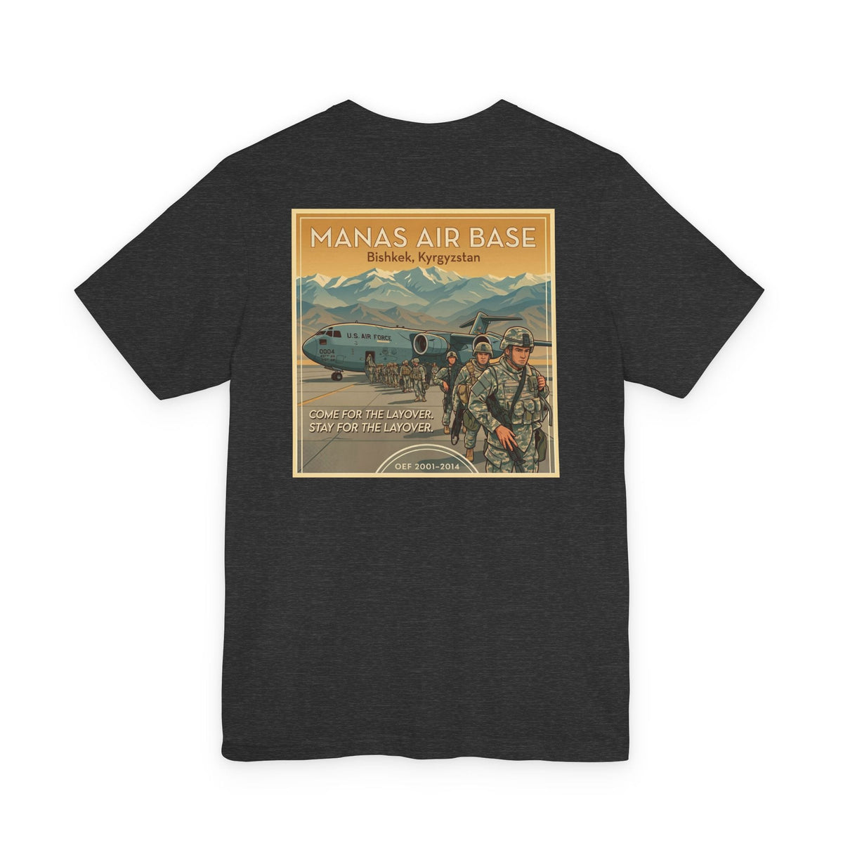 K-Factor Supply Co Manas Layover (Back Print) T-Shirt