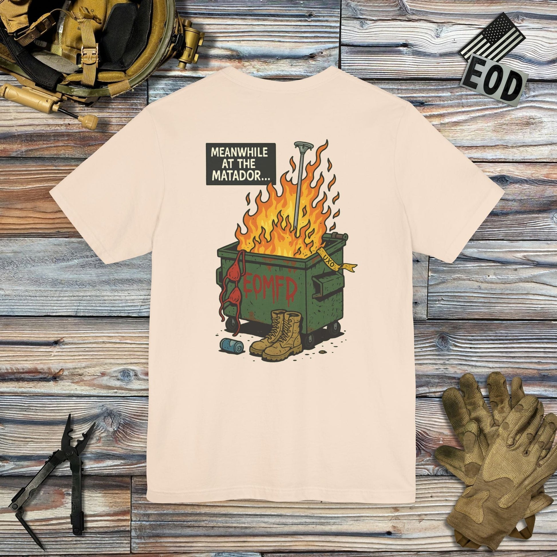 K-Factor Supply Co Meanwhile at the Matador (Back Print) T-Shirt