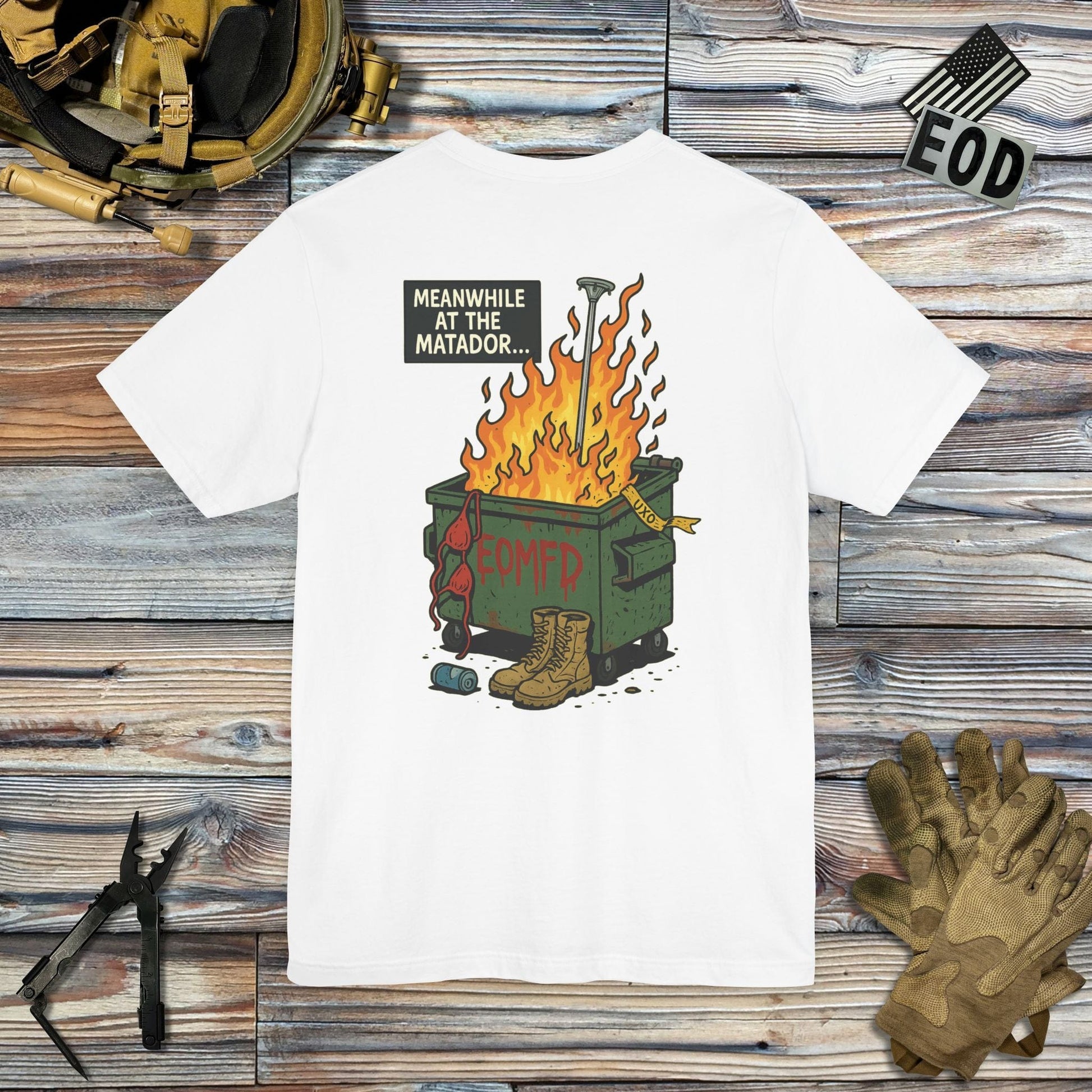 K-Factor Supply Co Meanwhile at the Matador (Back Print) T-Shirt