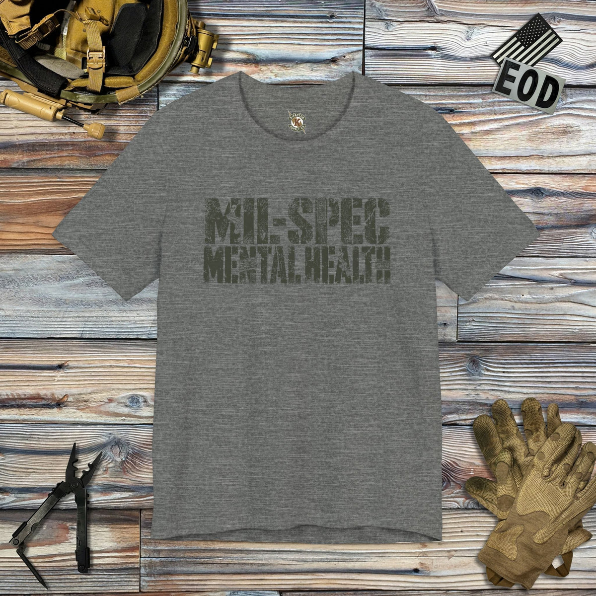 K-Factor Supply Co Mil-Spec Mental Health T-Shirt Deep Heather / S