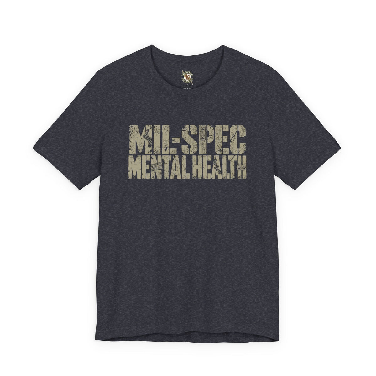 K-Factor Supply Co Mil-Spec Mental Health T-Shirt Heather Navy / S