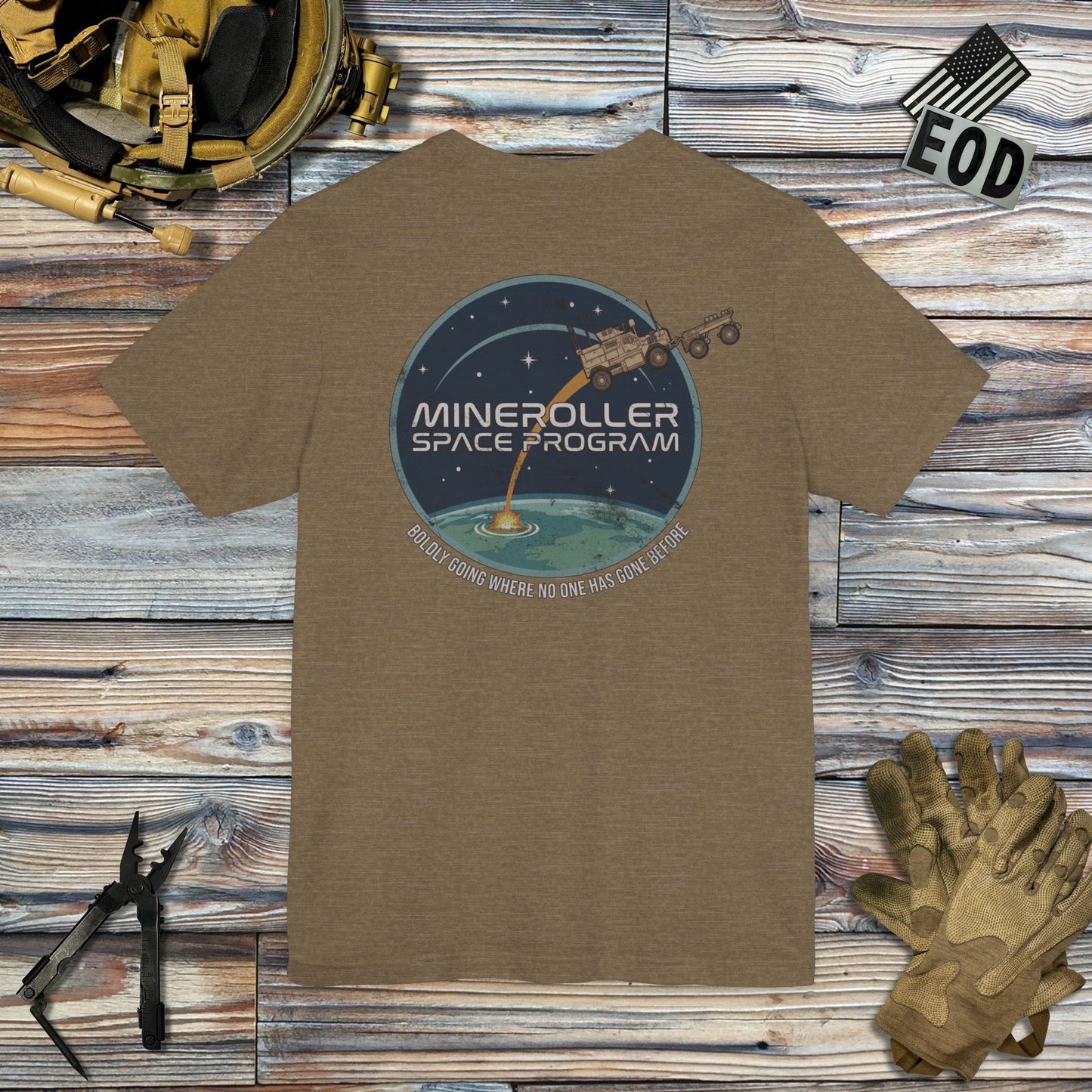 K-Factor Supply Co Mineroller Space Program (Back Print) T-Shirt