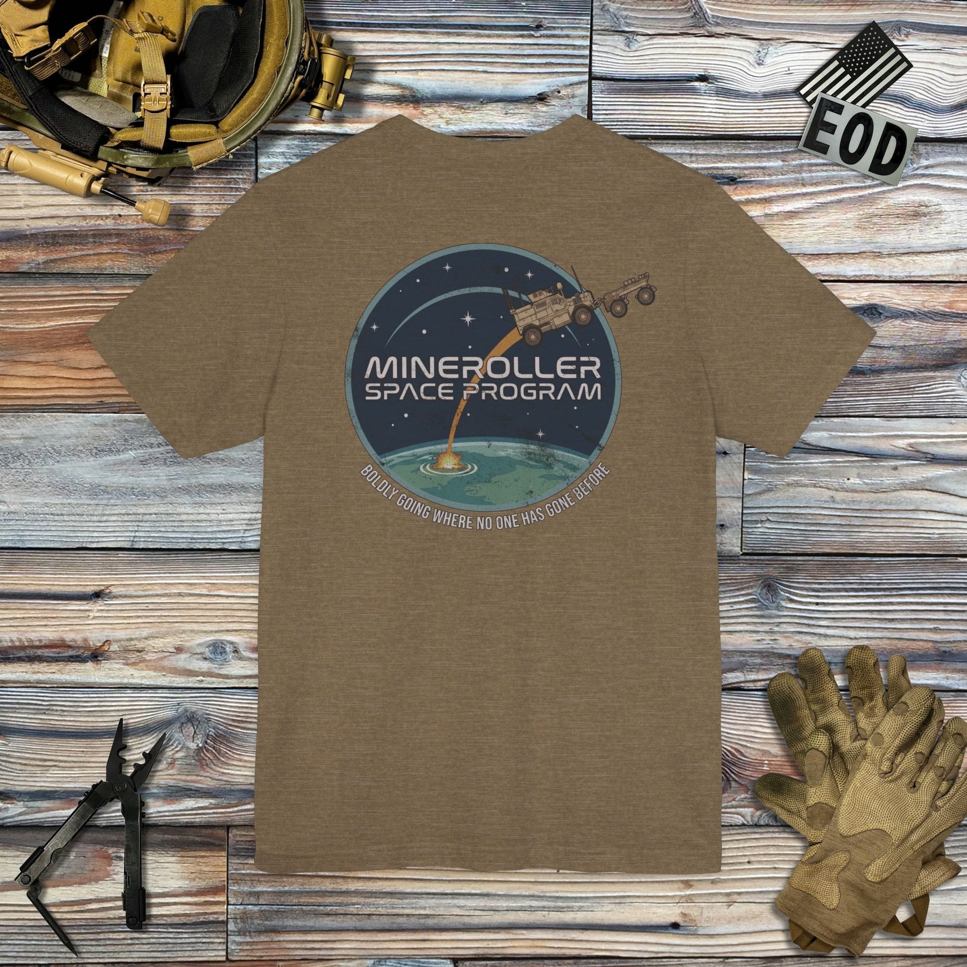 K-Factor Supply Co Mineroller Space Program (Back Print) T-Shirt