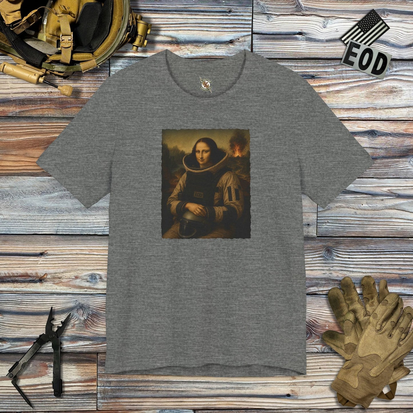 K-Factor Supply Co Mona Lisa Bomb Suit T-Shirt Deep Heather / S