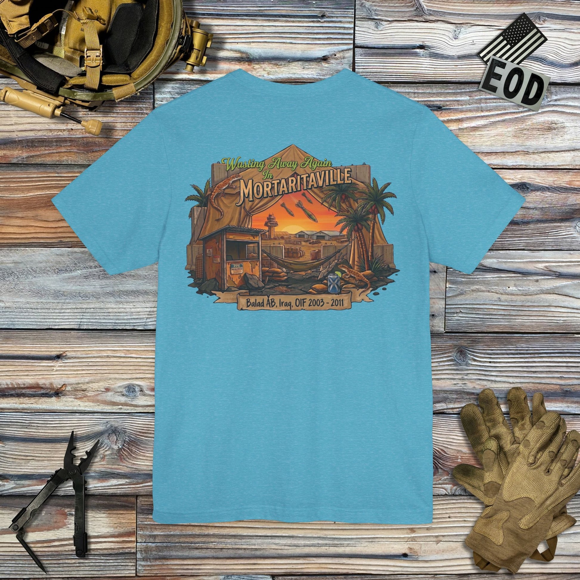 K-Factor Supply Co Mortaritaville (Back Print - Tropical Colors) T-Shirt