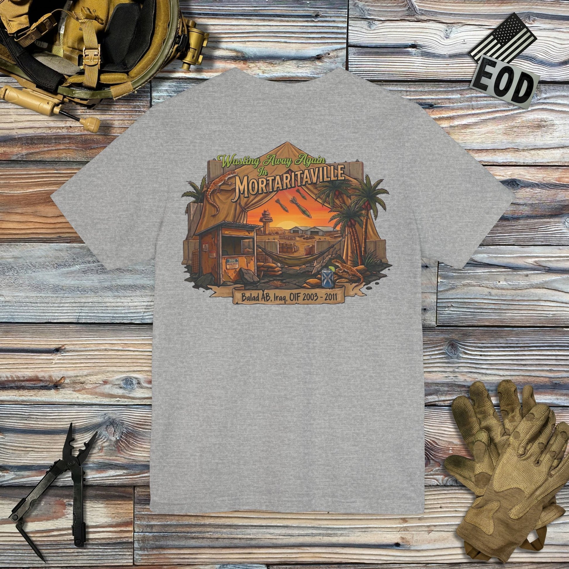 K-Factor Supply Co Mortaritaville (Back Print - Tropical Colors) T-Shirt