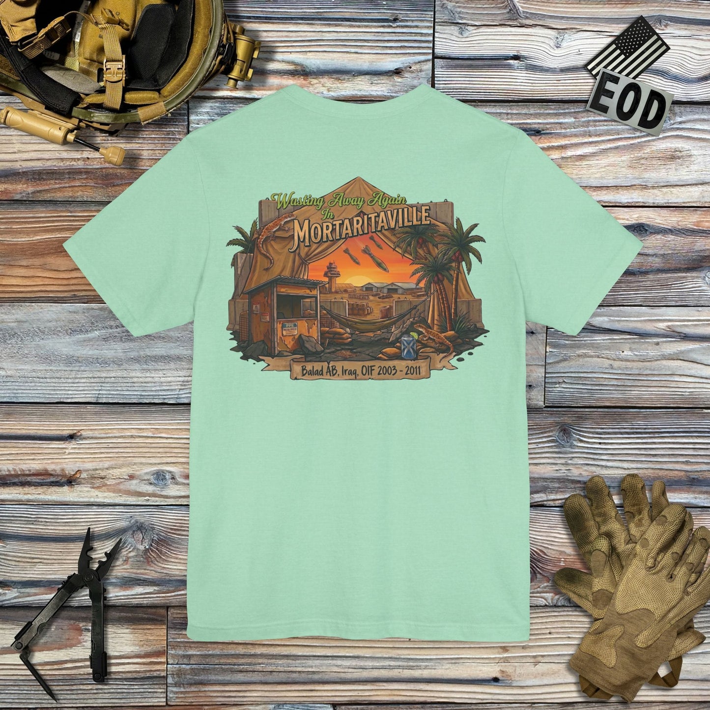 K-Factor Supply Co Mortaritaville (Back Print - Tropical Colors) T-Shirt