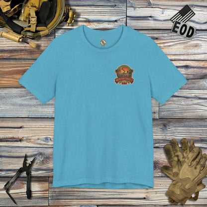 K-Factor Supply Co Mortaritaville (Back Print - Tropical Colors) T-Shirt Heather Aqua / M