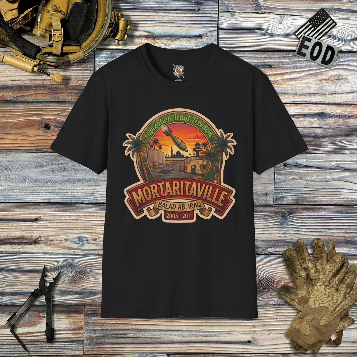 K-Factor Supply Co Mortaritaville Mk 1 (B+T) T-Shirt Black / 2XL