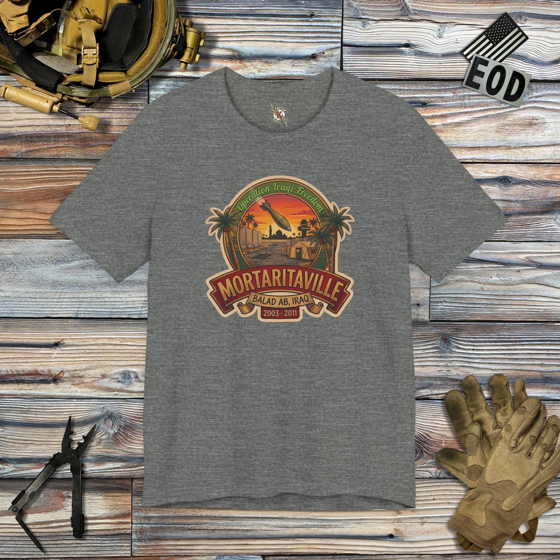 K-Factor Supply Co Mortaritaville Mk 1 (Classic Colors) T-Shirt Deep Heather / S