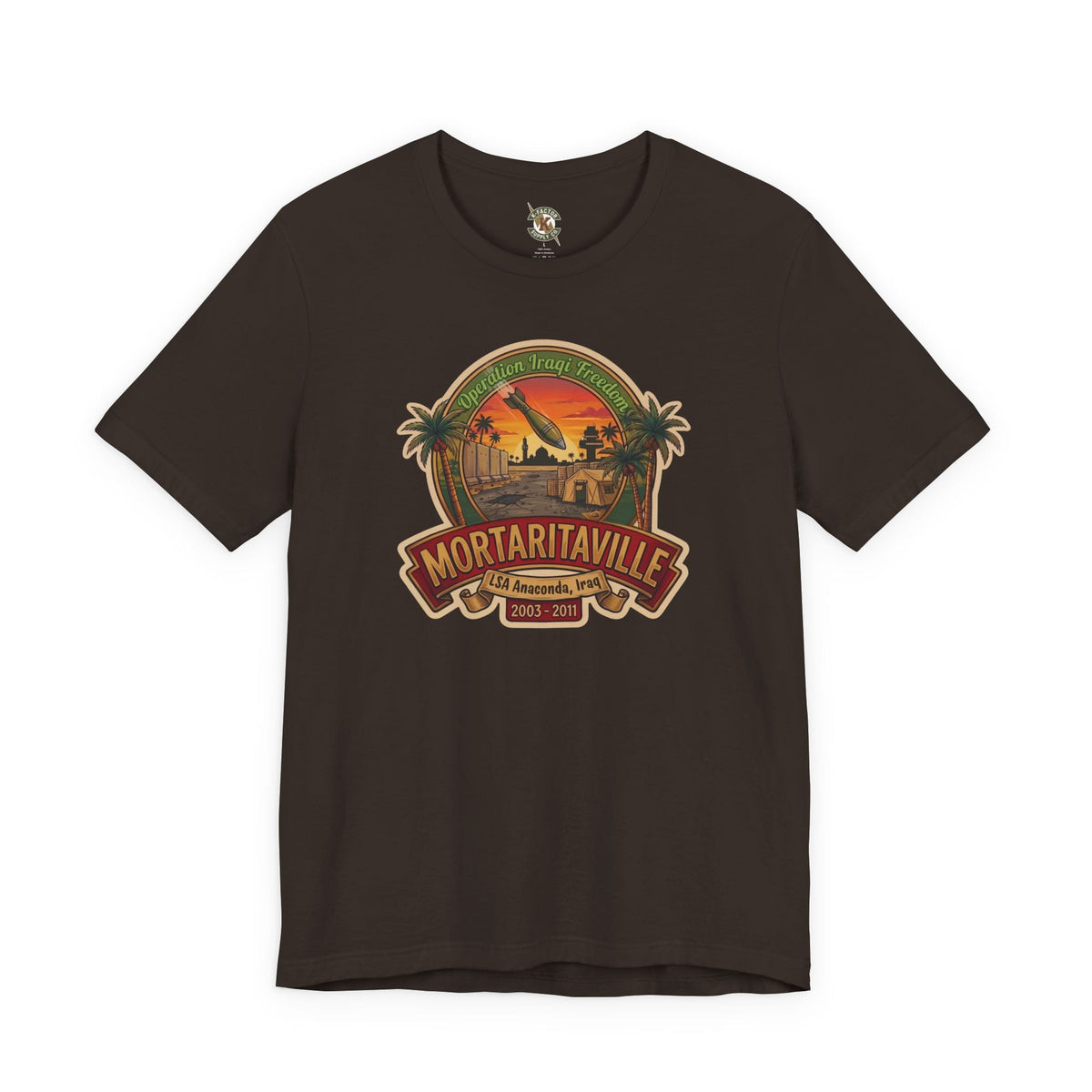 K-Factor Supply Co Mortaritaville Mk 1 Mod 1 [LSAA] (Classic Colors) T-Shirt Brown / S