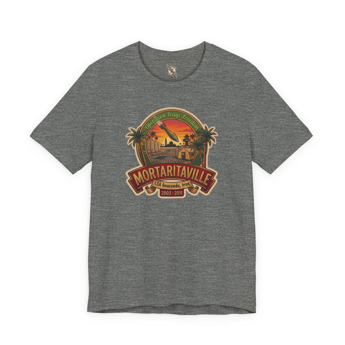 K-Factor Supply Co Mortaritaville Mk 1 Mod 1 [LSAA] (Classic Colors) T-Shirt Deep Heather / S