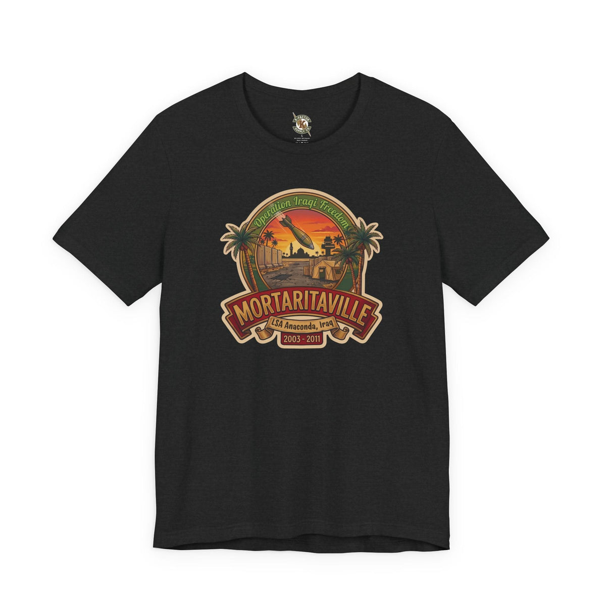 K-Factor Supply Co Mortaritaville Mk 1 Mod 1 [LSAA] (Classic Colors) T-Shirt Solid Black Blend / S