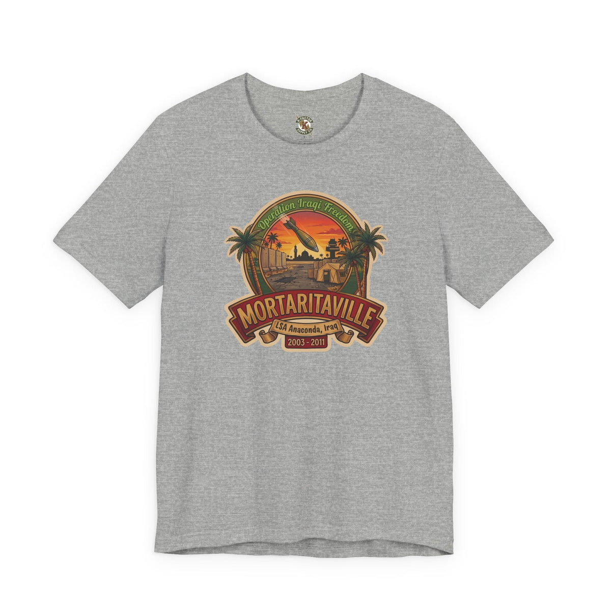K-Factor Supply Co Mortaritaville Mk 1 Mod 1 [LSAA] (Tropical Colors) T-Shirt Athletic Heather / S