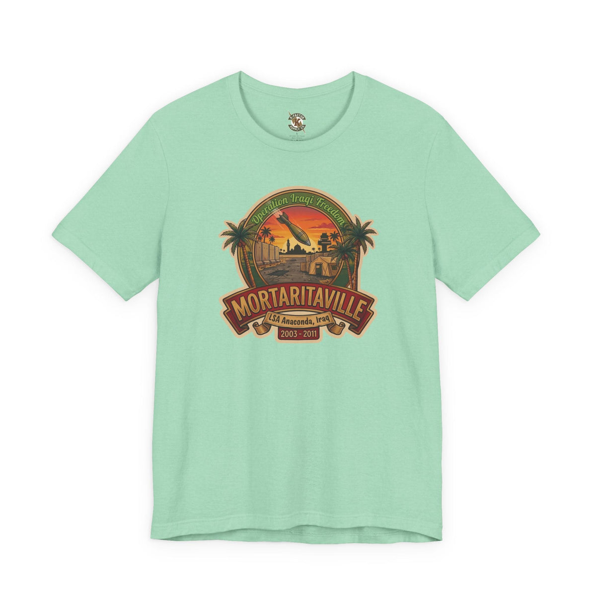 K-Factor Supply Co Mortaritaville Mk 1 Mod 1 [LSAA] (Tropical Colors) T-Shirt Heather Mint / S