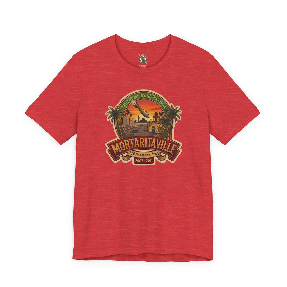 K-Factor Supply Co Mortaritaville Mk 1 Mod 1 [LSAA] (Tropical Colors) T-Shirt Heather Red / S