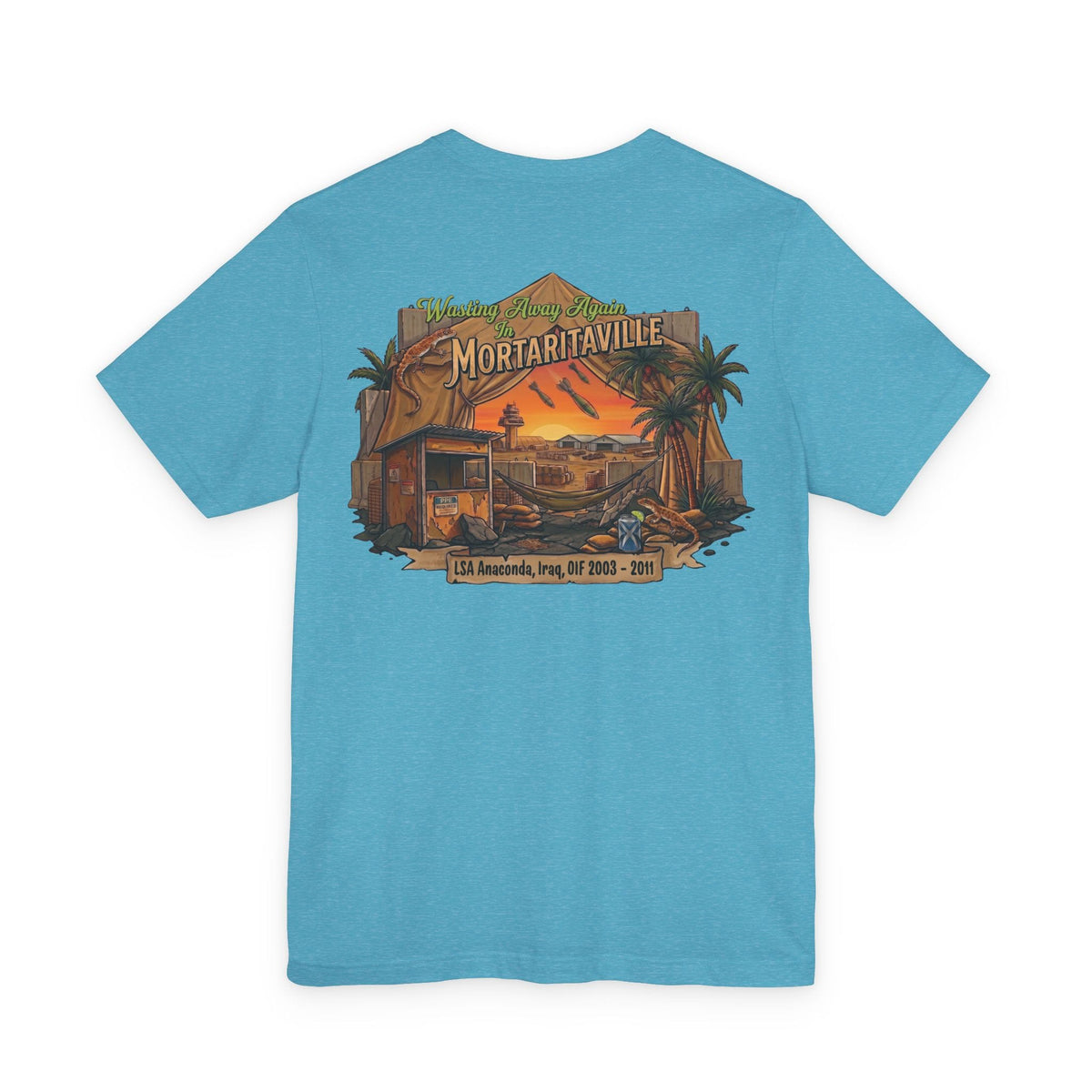 K-Factor Supply Co Mortaritaville [Mod 1 - LSAA] (Back Print - Tropical Colors) T-Shirt