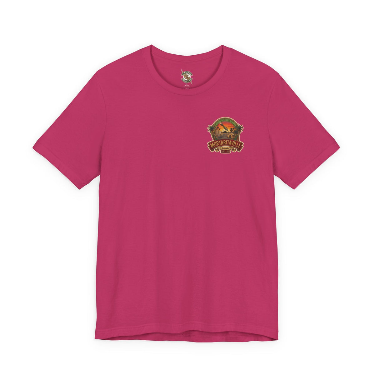 K-Factor Supply Co Mortaritaville [Mod 1 - LSAA] (Back Print - Tropical Colors) T-Shirt Berry / S
