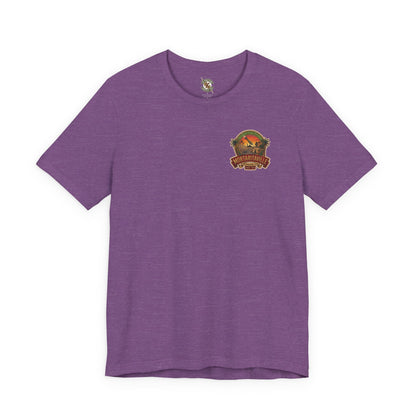K-Factor Supply Co Mortaritaville [Mod 1 - LSAA] (Back Print - Tropical Colors) T-Shirt Heather Team Purple / S