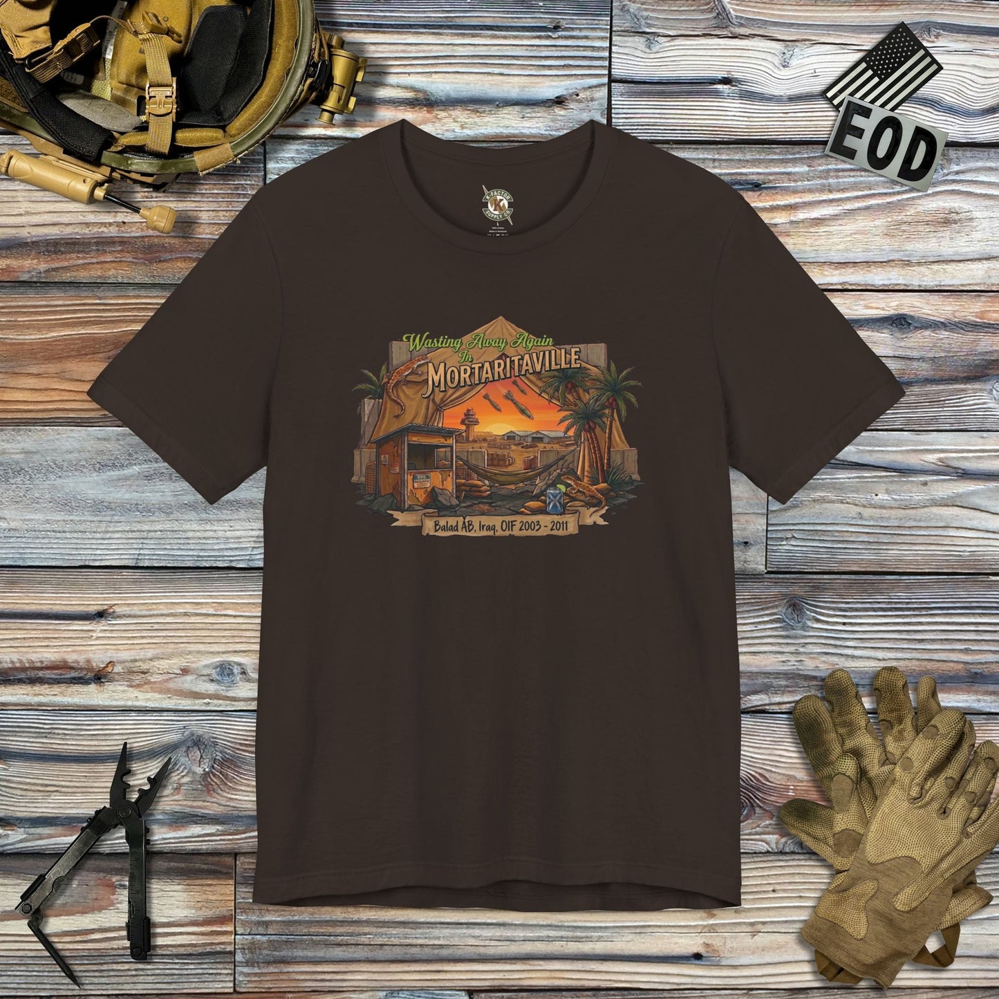 K-Factor Supply Co Mortaritaville - Wasting Away (Classic Colors) T-Shirt Brown / S