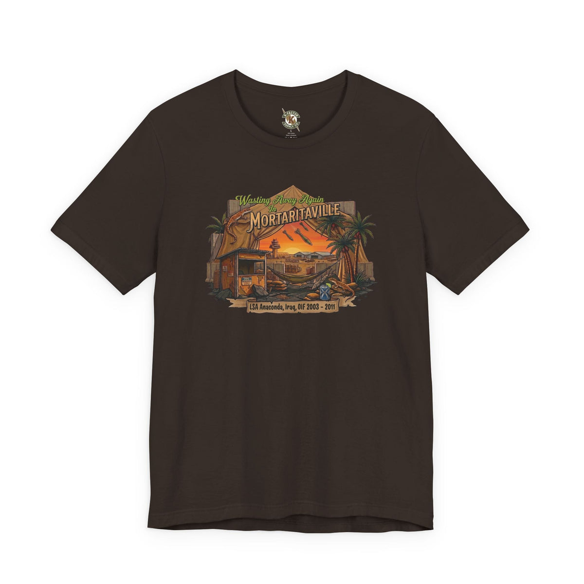 K-Factor Supply Co Mortaritaville - Wasting Away (Mod 1 - LSAA) [Classic Colors] T-Shirt Brown / S