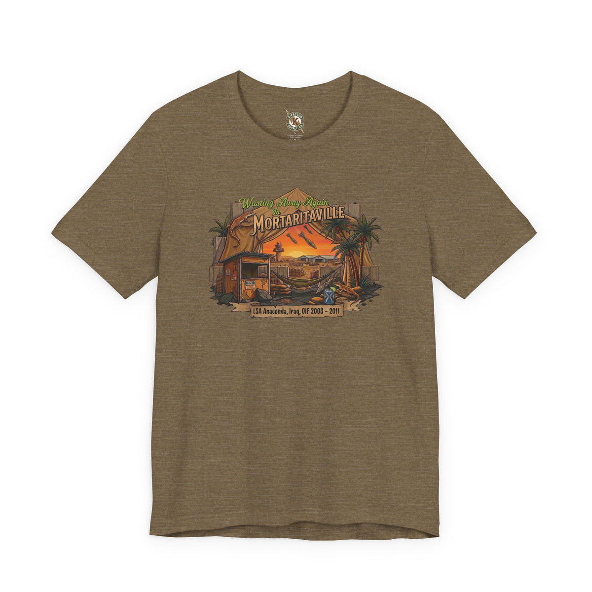 K-Factor Supply Co Mortaritaville - Wasting Away (Mod 1 - LSAA) [Classic Colors] T-Shirt Heather Olive / S