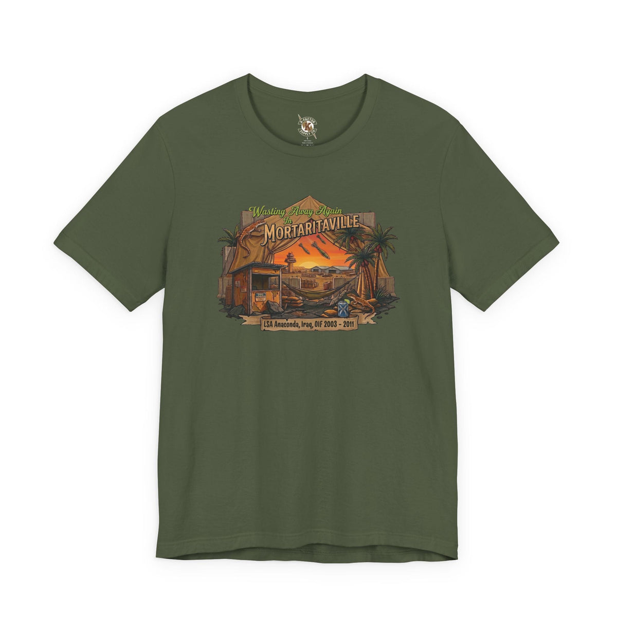 K-Factor Supply Co Mortaritaville - Wasting Away (Mod 1 - LSAA) [Classic Colors] T-Shirt Military Green / S
