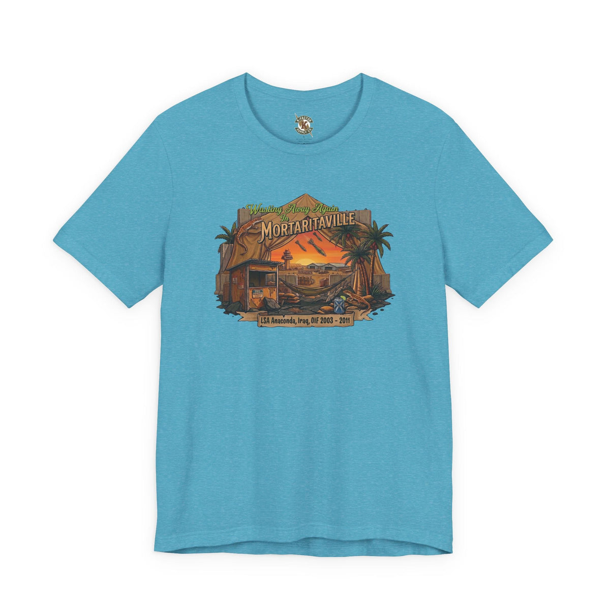 K-Factor Supply Co Mortaritaville - Wasting Away (Mod 1 - LSAA) [Tropical Colors] T-Shirt Heather Aqua / S