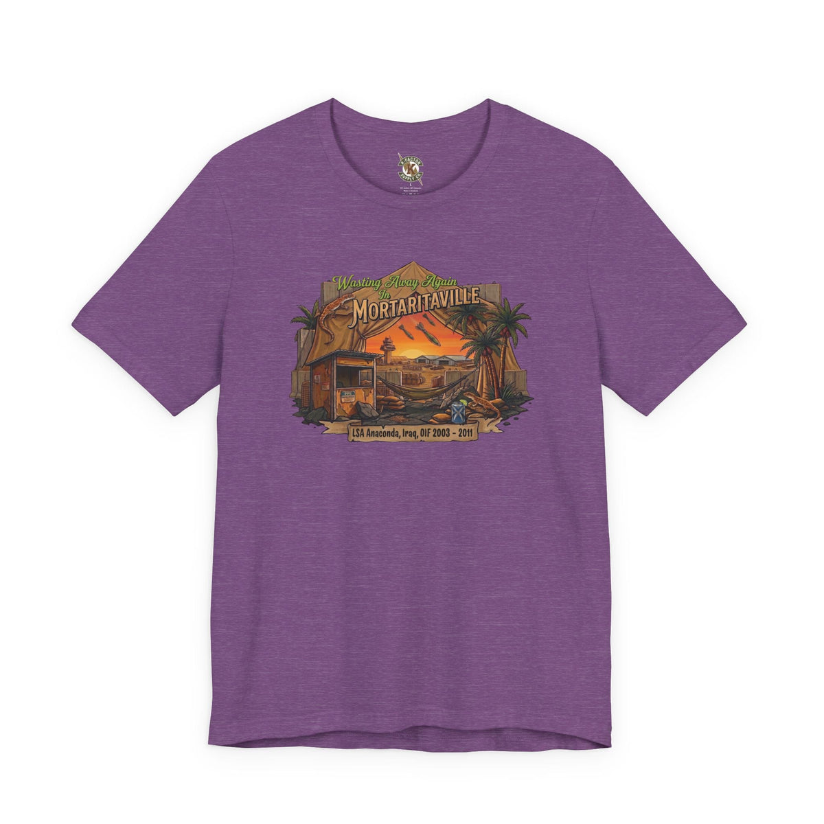 K-Factor Supply Co Mortaritaville - Wasting Away (Mod 1 - LSAA) [Tropical Colors] T-Shirt Heather Team Purple / S