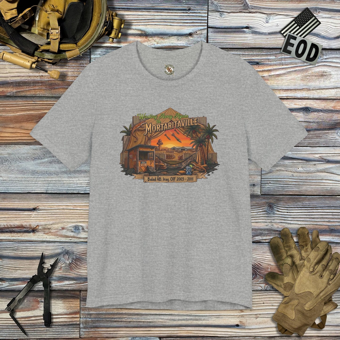 K-Factor Supply Co Mortaritaville - Wasting Away (Tropical Colors) T-Shirt Athletic Heather / S
