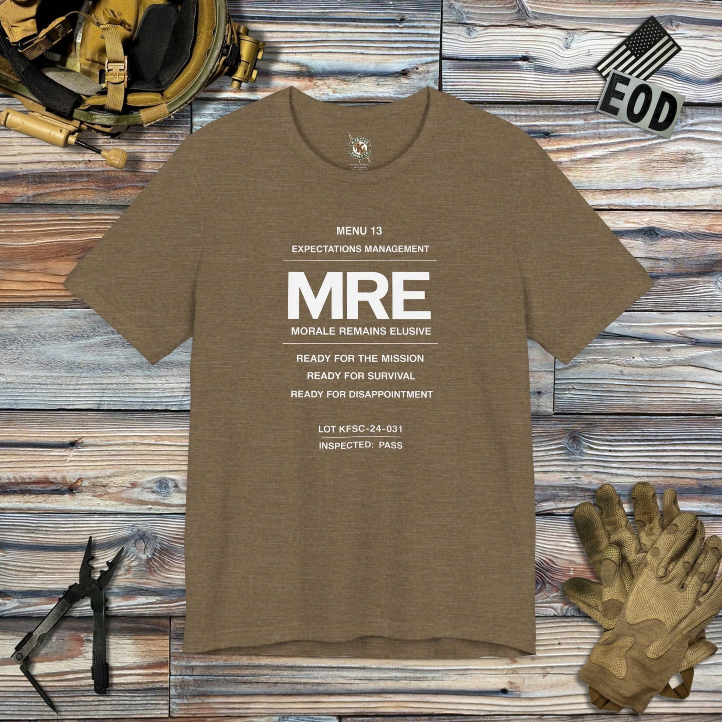 K-Factor Supply Co MRE T-Shirt Heather Olive / S