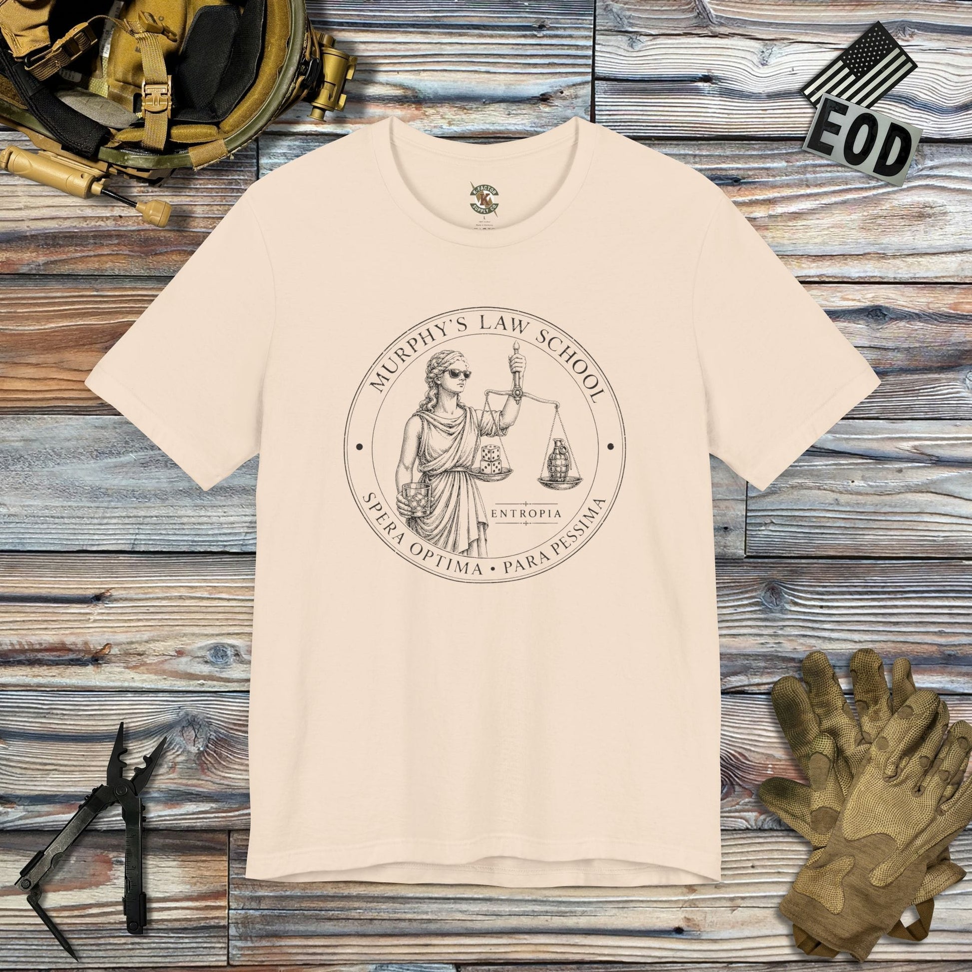 K-Factor Supply Co Murphy's Law Mk 2 Mod 0 T-Shirt Soft Cream / S