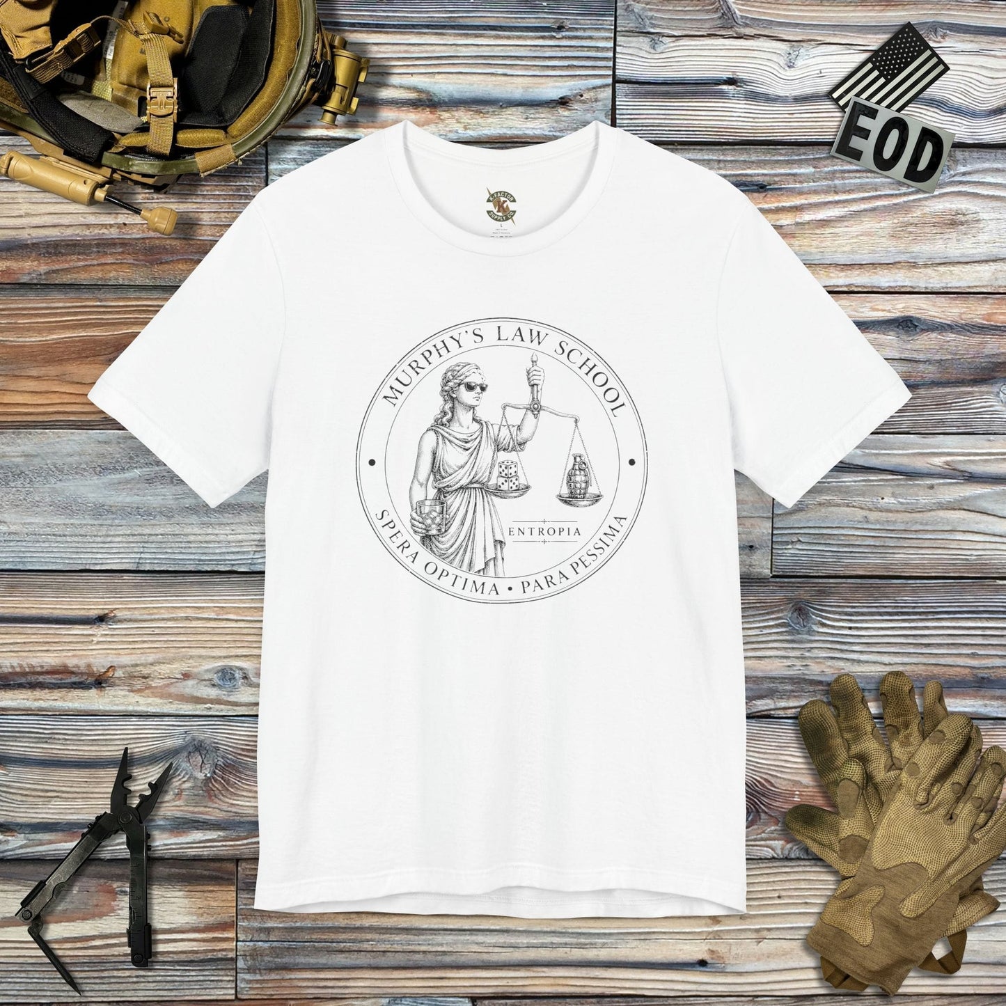 K-Factor Supply Co Murphy's Law Mk 2 Mod 0 T-Shirt White / S