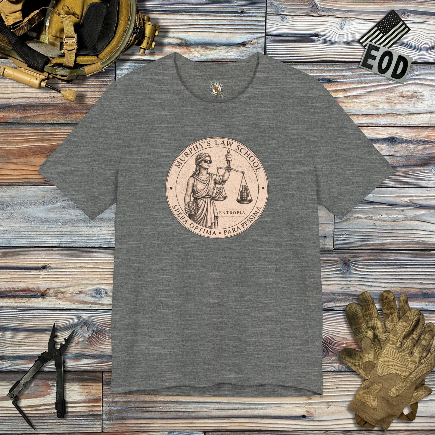 K-Factor Supply Co Murphy's Law Mk 2 Mod 1 T-Shirt Deep Heather / S